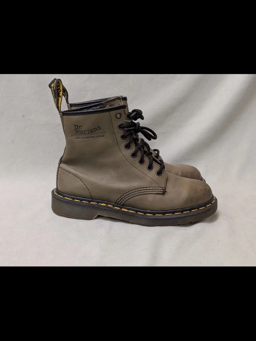 Dr Martens 1460 Vintage MIE Olive Green Leather Boots Made in England Men’s US 7